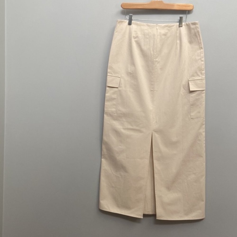 PRINCESS Polly Cream Cargo Maxi Skirt Size 6 - Picture 6 of 11